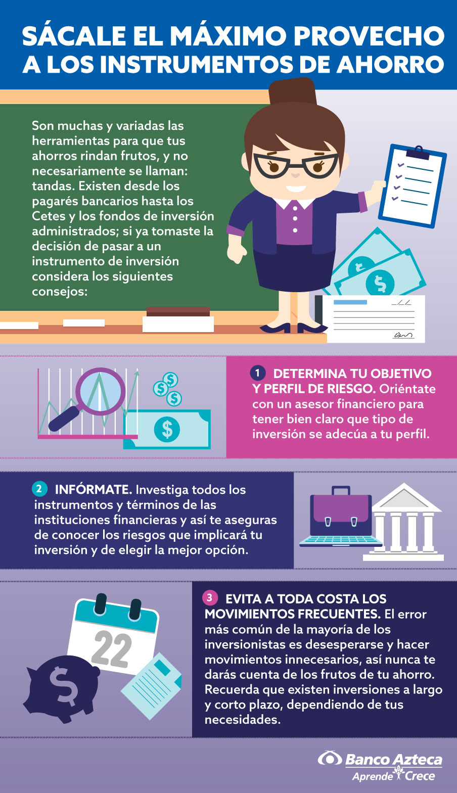 Infografía explica los instrumentos de ahorro