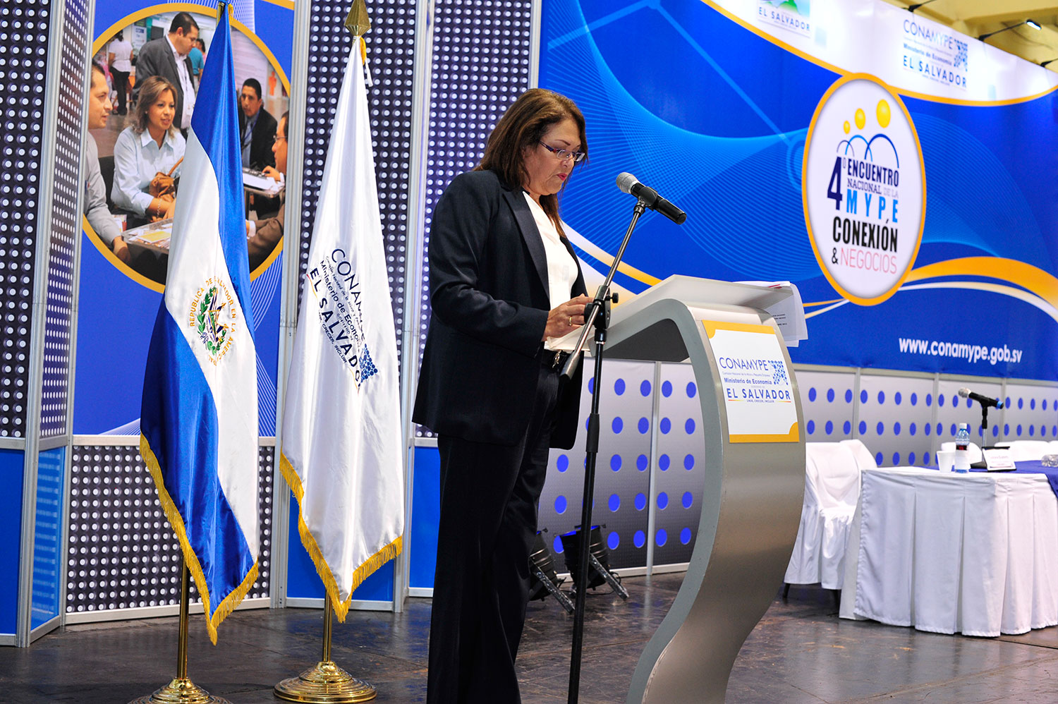 Adriana Salgado en el pódium